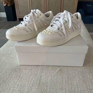 Jimmy Choo White Pearl Sneakers